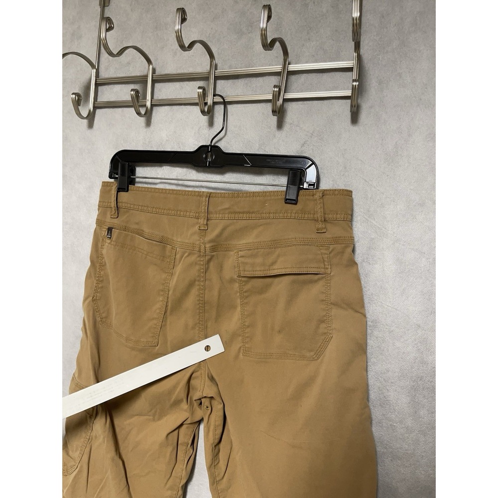 Prana Shorts Men's 32 Beige Belted 11" Nylon Outdoor Active Performance Hybrid - Picture 9 of 11